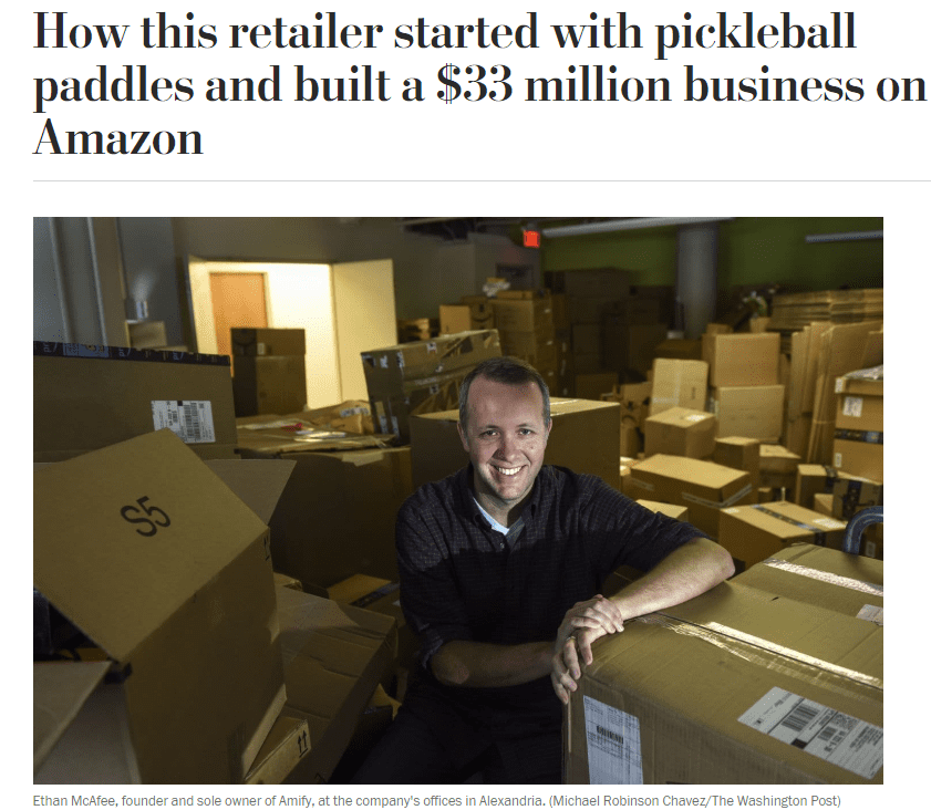 article headline about stating a new business on amazon