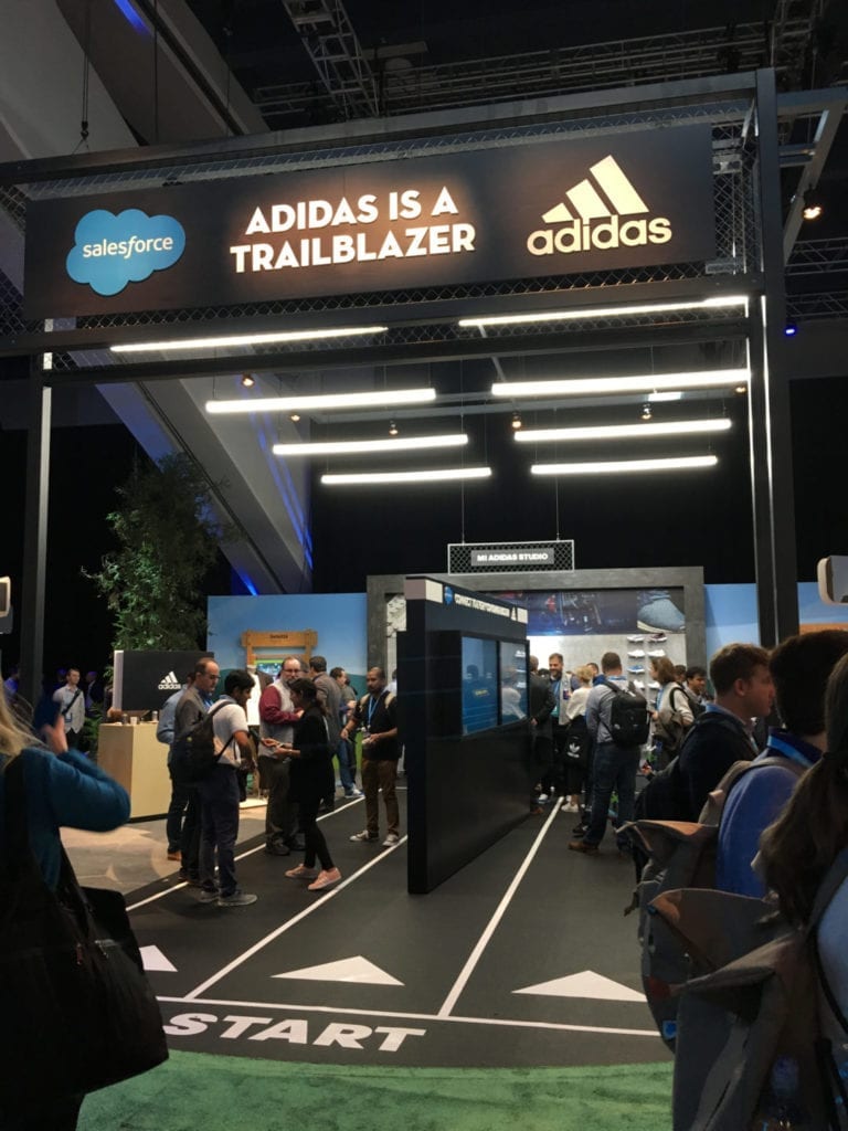 Adidas booth at DreamForce.